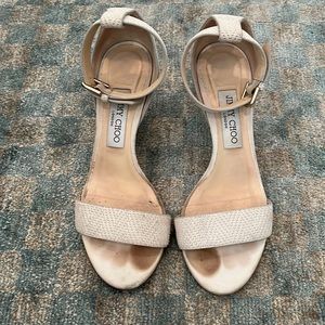 Jimmy Choo white wedge sandal